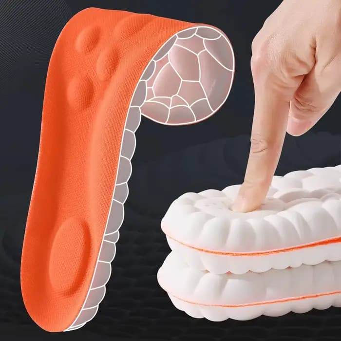 1 paire de semelles intérieures de sport en latex, souples, haute élasticité, orthopédiques, respira