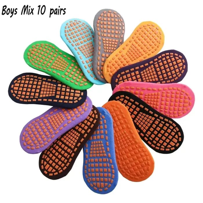 10 paires enfants adultes chaussettes antidérapantes Parent-enfant Trampoline chaussette coton enfan