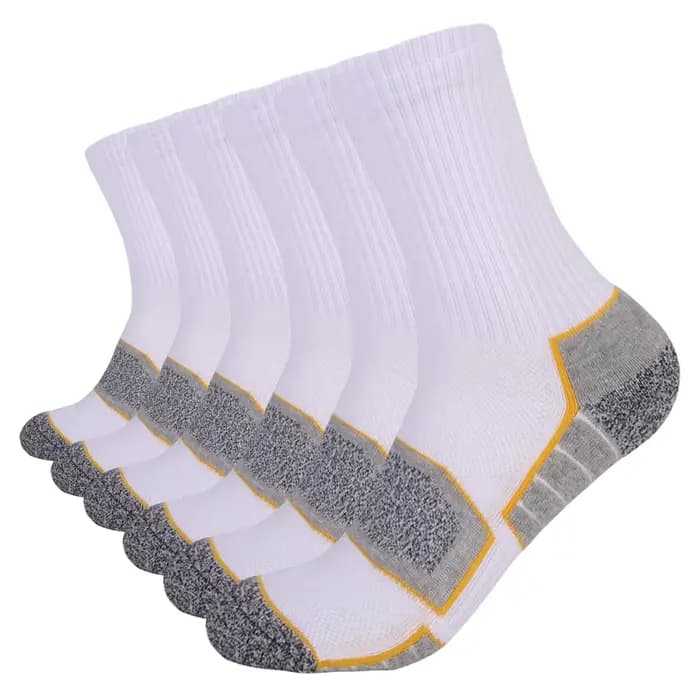 6 paires de chaussettes de randonnée à coussin lourd pour hommes, en coton, Anti-odeur, évacuant l'h