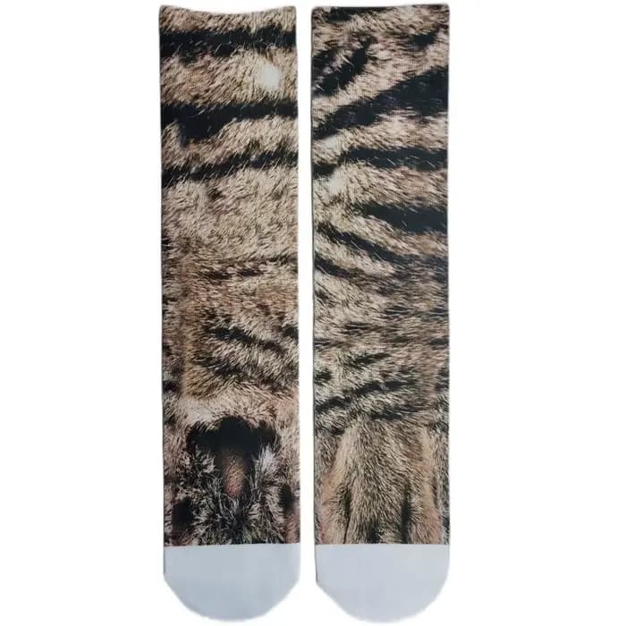 Chaussettes pattes d'animaux - Chaussettes d'animaux 3D drôles Crazy Cat Tiger Dog Paw Crew Chausset