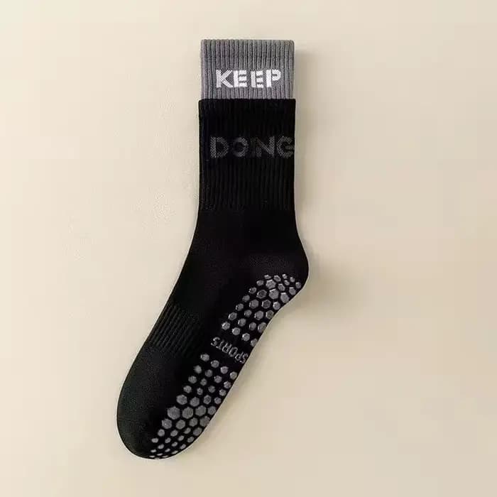 Chaussettes de yoga pour femmes, chaussettes de sol de sport antidérapantes d'intérieur avec fond en