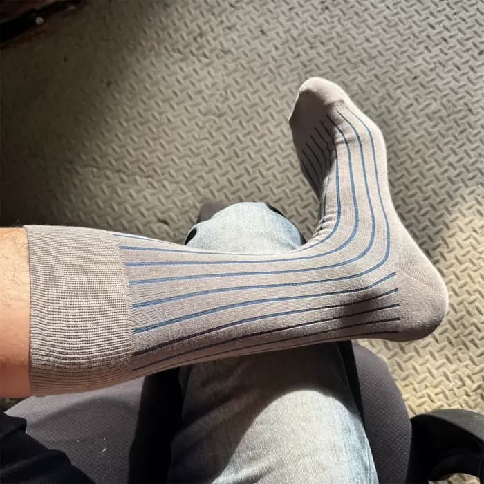 Chaussettes toutes saisons de la meilleure qualité, chaussettes à la mode pour hommes, en coton merc