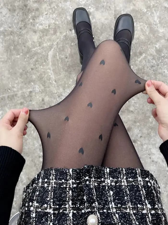 Collants à pois pour femmes, 1 pièce, bas thermiques effet peau, Leggings polaires d'hiver, chausset