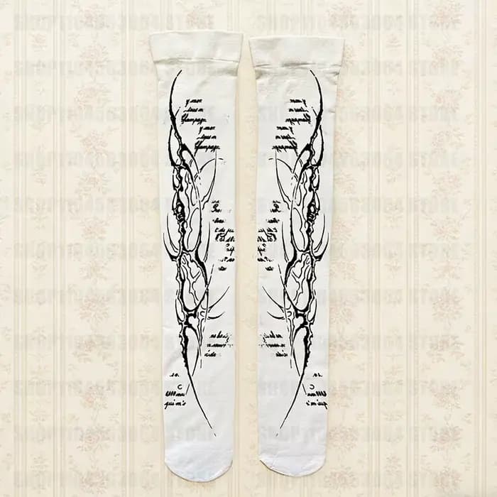 Chaussettes longues amusantes pour Halloween, chaussettes hautes pour femmes, chaussettes hautes à m