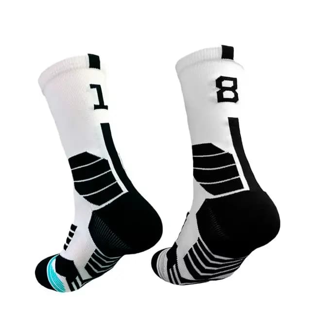 Chaussettes de sport épaisses personnalisées 2026 avec numéros 0-9, antidérapantes, durables, pour l