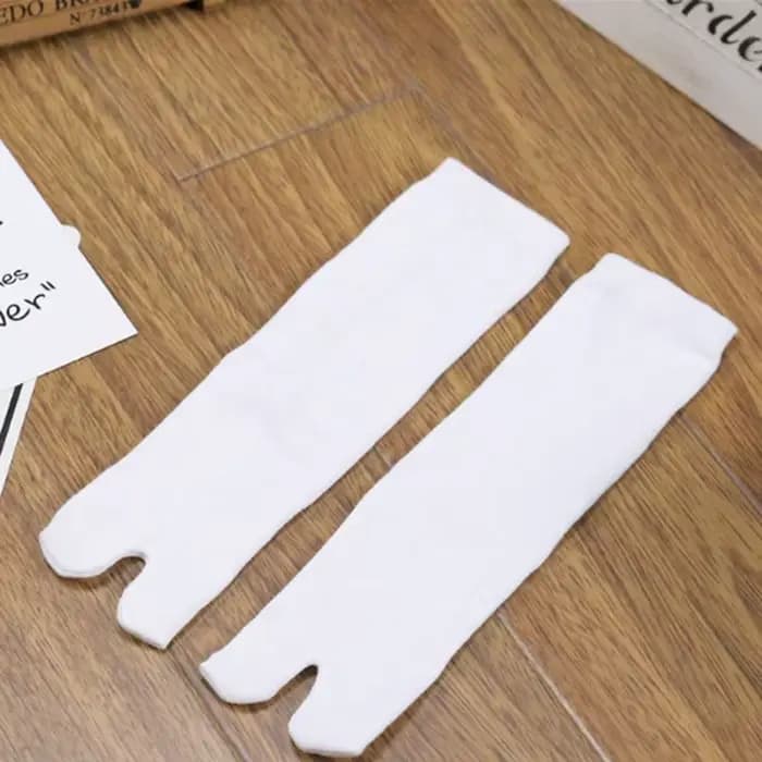 Bambou japonais hommes et femmes été fibre deux doigts chaussettes noir Kimono tongs sandale fendue 