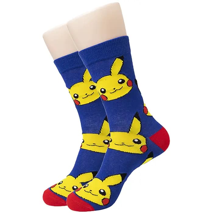 1/3/4 paires Pokemon hommes mode tendance chaussettes longues dessin animé Figure Pikachu Eevee Geng