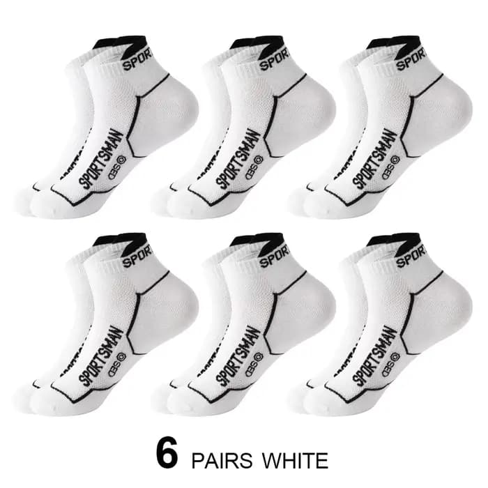 6 paires de chaussettes chaussettes courtes pour hommes chaussettes de basket-ball absorbant la sueu