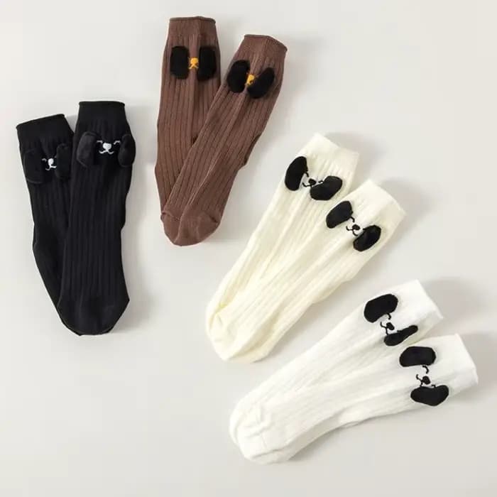 4 paires de chaussettes d'automne pour enfants de 1 à 12 ans, chaussettes tricotées en coton avec ch