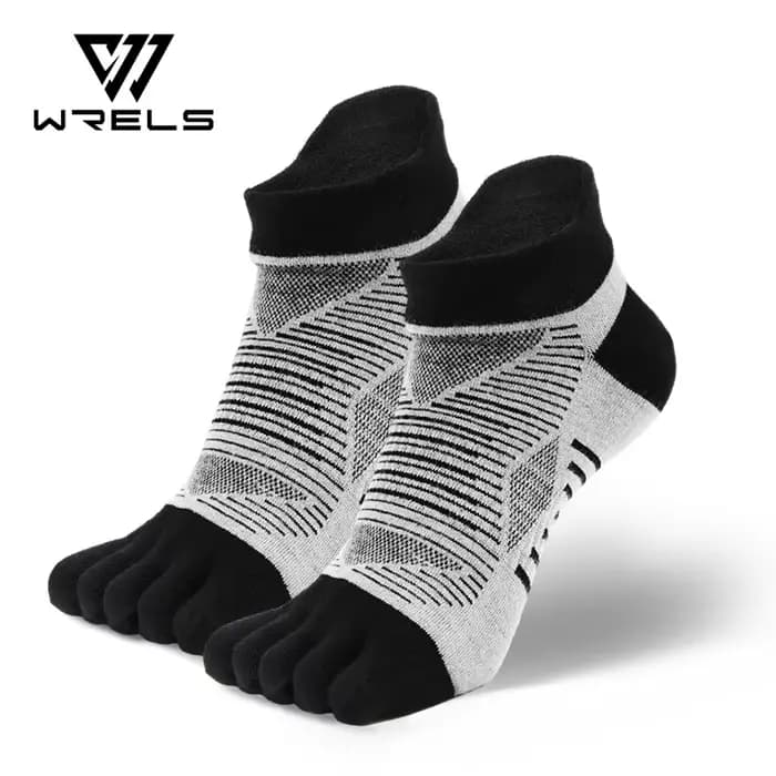 WRELS COOLMAX Chaussettes de sport à cinq orteils, anti-humidité, élastiques, antichoc, respirantes,