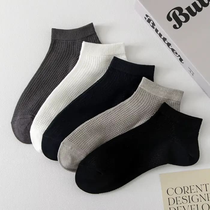 Chaussettes Légères en Coton Respirant et Solide pour Homme, Absorption de la Sueur, Dépistolet ant,