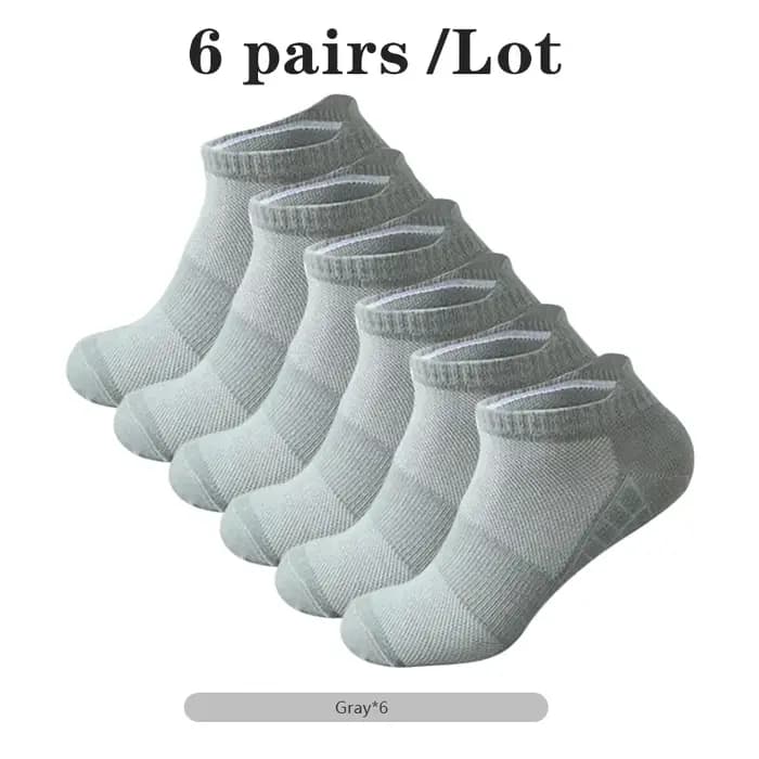 6 paires/lot hommes chaussettes de course maille respirant mince chaussettes de sport hommes chausse