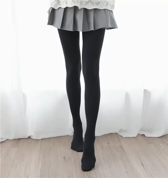 Collants en velours blanc lait pour filles, chaussettes de danse Lolita fines et mignonnes pour dame