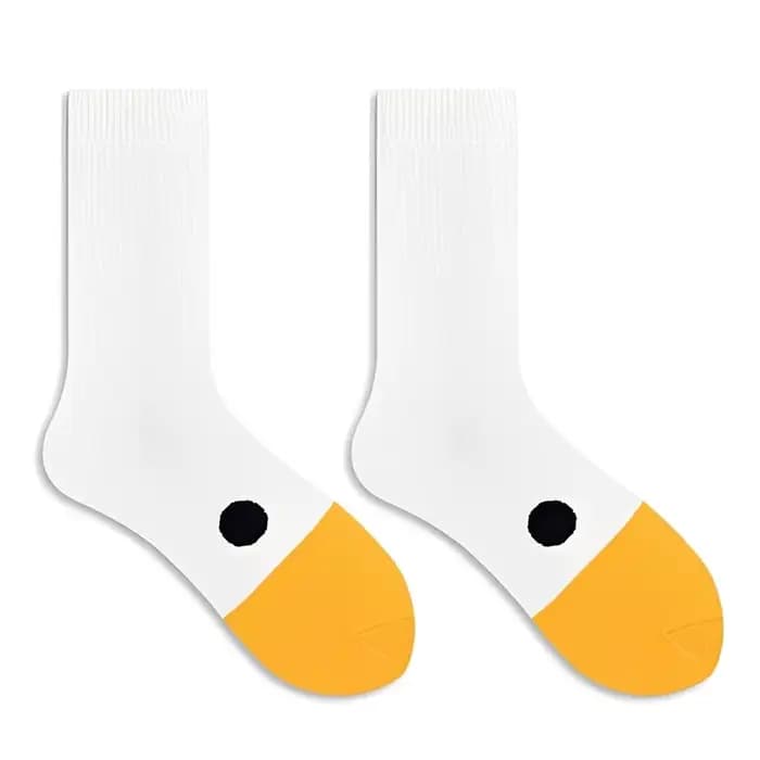 Chaussettes de dessin animé pour femmes, à la mode et polyvalentes, Design mignon, tête d'oie amusan