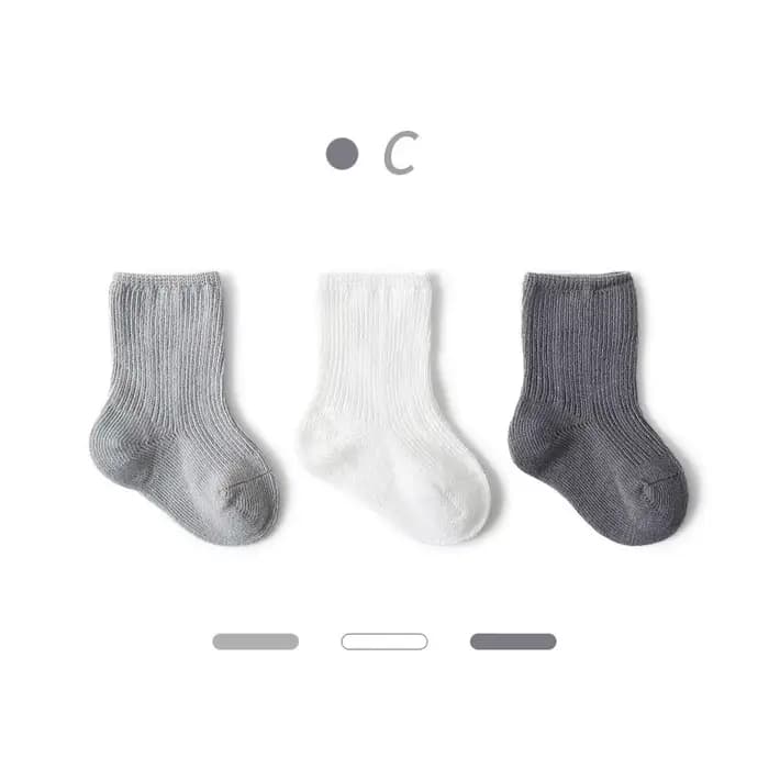 3 paires de chaussettes en coton pour bébé fille et garçon, accessoires de vêtements d'hiver pour bé
