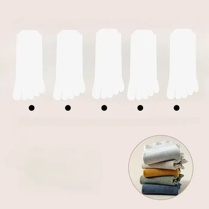 Chaussettes Parker pour hommes avec doigts dans, chaussettes de rinçage à coupe basse en maille d'ét