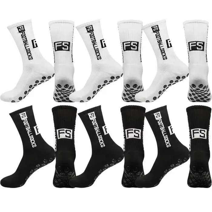 1/6/10 paires de chaussettes de sport antidérapantes à semelle en tissu éponge pour le football