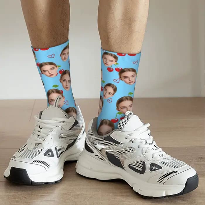 Chaussettes personnalisées avec photo du visage