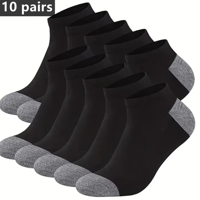 Chaussettes confortables respirables de cheville de coton de la mode des hommes 10pairs, chaussettes de l'été des hommes