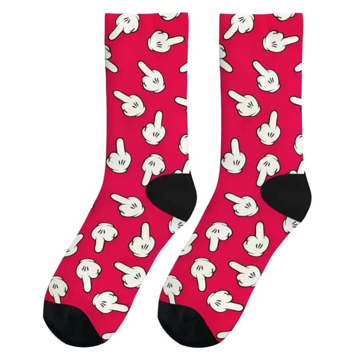 Chaussettes imprimées de dessin animé drôle