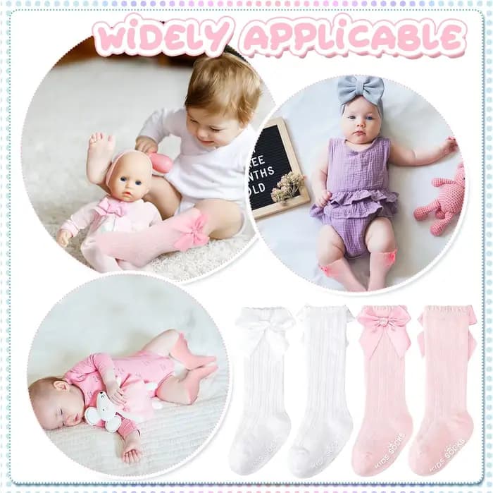 Chaussettes hautes pour bébés filles