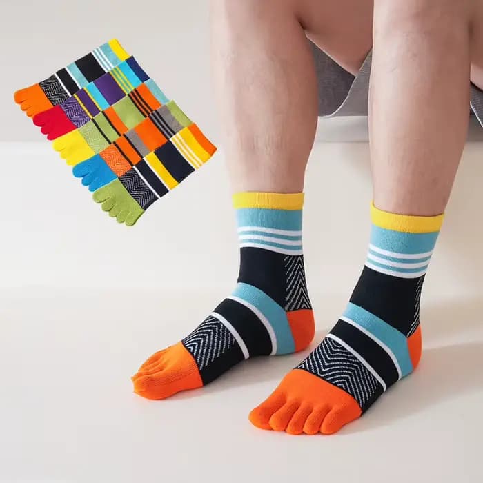 5 paires de chaussettes à cinq doigts pour hommes