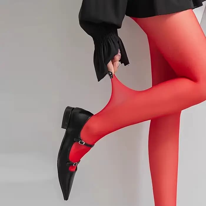 1 paire de collants taille haute pour femmes