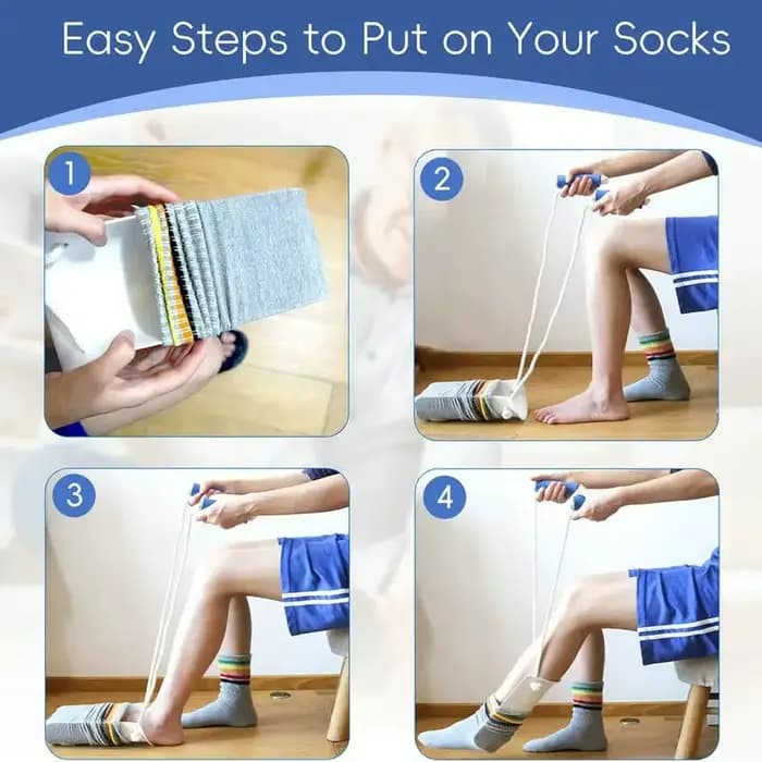 Chaussette/bas portables, aide à l'usure, chaussettes de Compression en forme de U, outil d'aide au chaussette marche/arrêt pour personnes âgées handicapées, usage quotidien