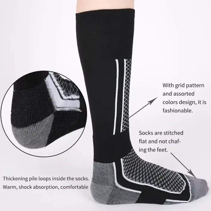 1 paire de bas de Ski chauds d'hiver