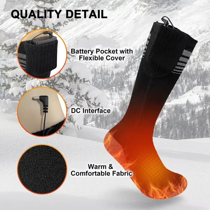 Chaussettes thermiques électriques pour hommes et femmes