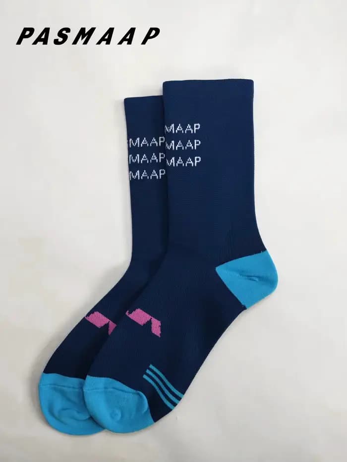 PASMAAP chaussettes de cyclisme professionnelles hommes femmes respirant anti-dérapant chaussettes de vélo de route chaussettes de cyclisme vtt vélo sport chaussettes de course