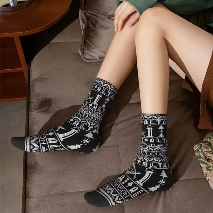 Chaussettes habillées à motif maçonnique Mason pour hommes et femmes