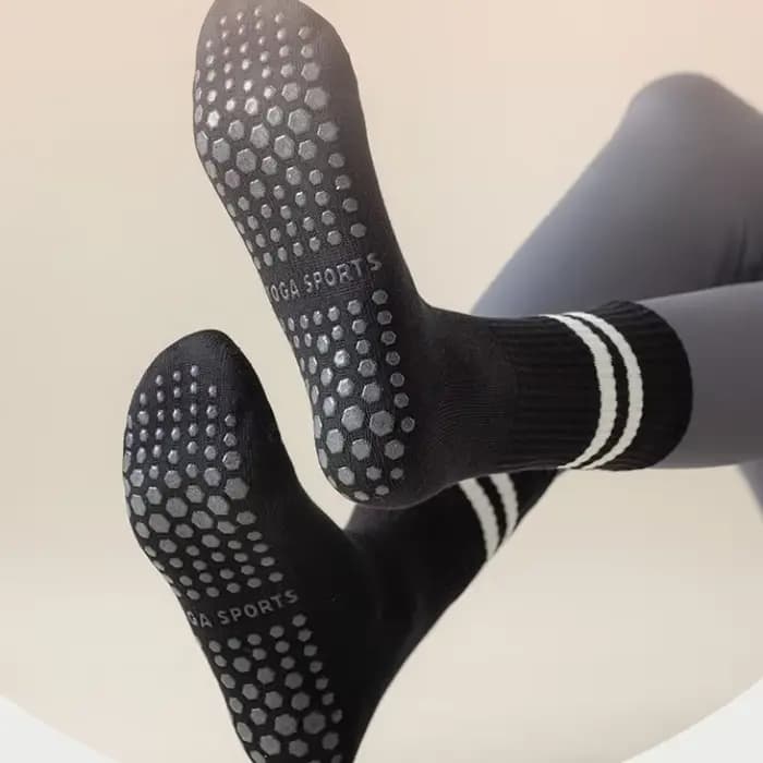 Chaussettes antidérapantes de Yoga en Silicone pour femmes