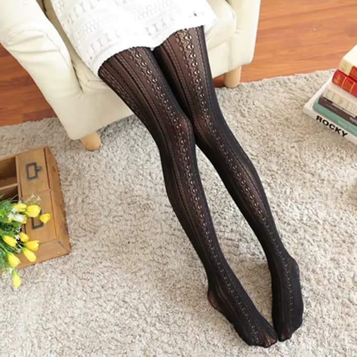 Automne femmes collants Lolita bas en dentelle femme évider blanc femme collants bas tatouage collants modèle