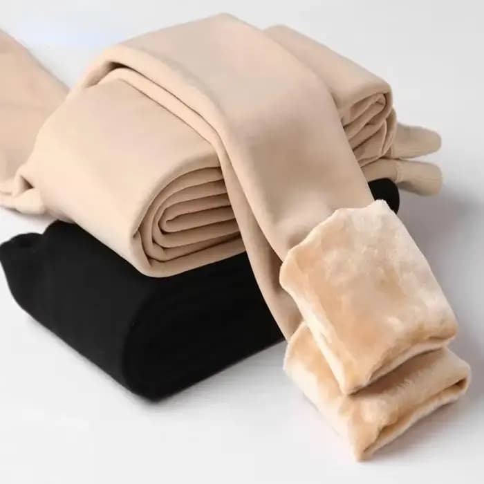 Collants épais doublés de polaire pour femmes