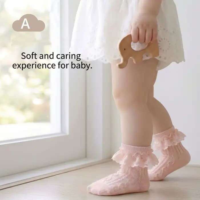 Chaussettes en coton pour bébés filles