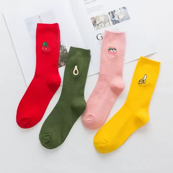 Chaussettes couleur bonbon pour femmes