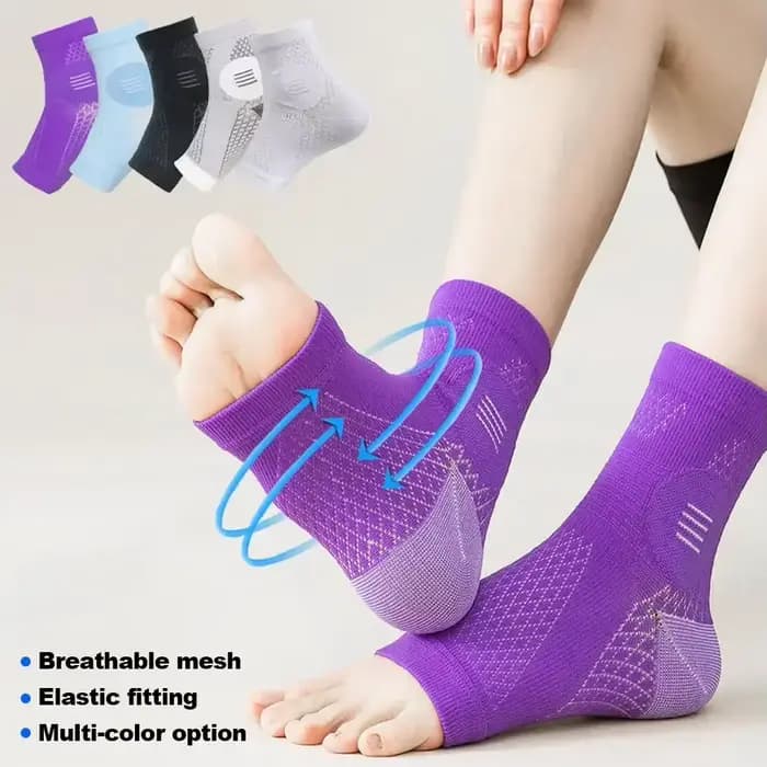 1 paire de chaussettes de neuropathie-thérapie de neurite périphérique Compression diabétique bout ouvert manchons de