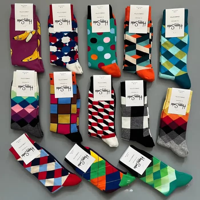 Cotton Happy Socks Chaussette classique pour homme Taille 10 - 13 Doux