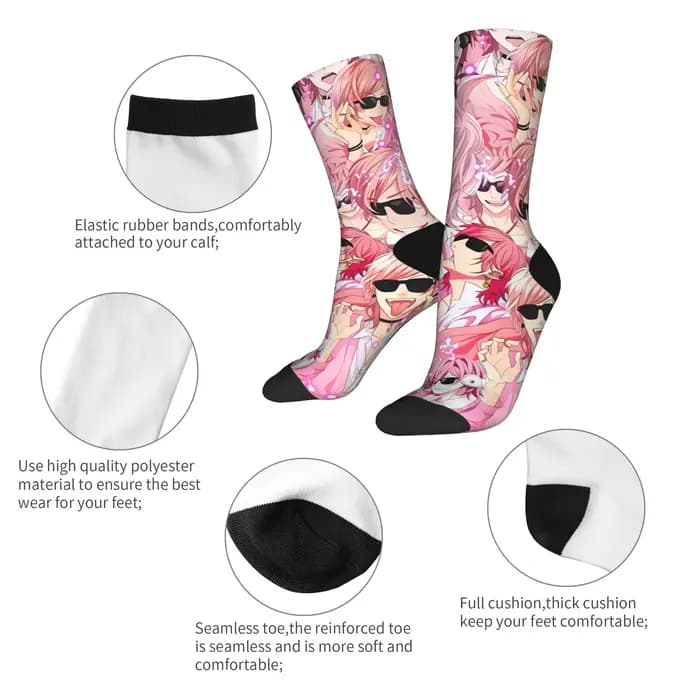 Chaussettes pour hommes Yarichin B Club Yuri bas printemps rétro