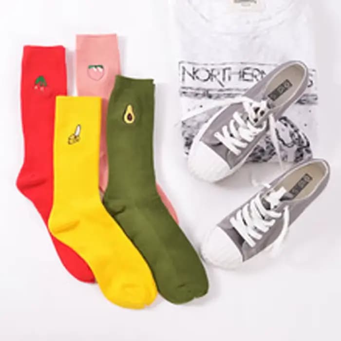 Chaussettes couleur bonbon pour femmes