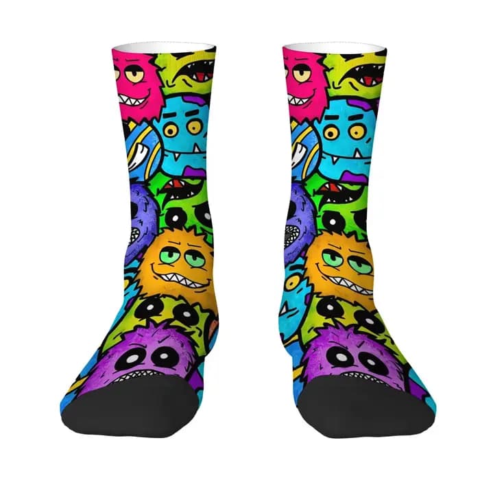 Chaussettes imprimées sur le thème des dessins animés pour hommes