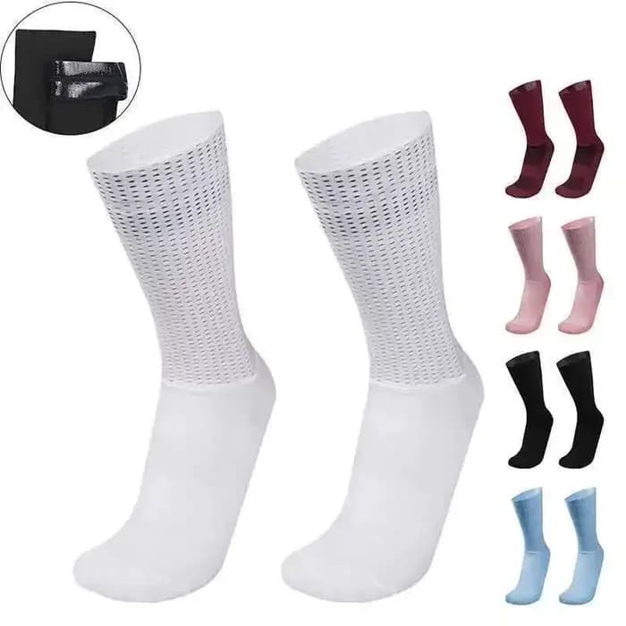 Aero silice nouveau Gel chaussettes d'été équipe de vélo antidérapant cyclisme respirant Pro course