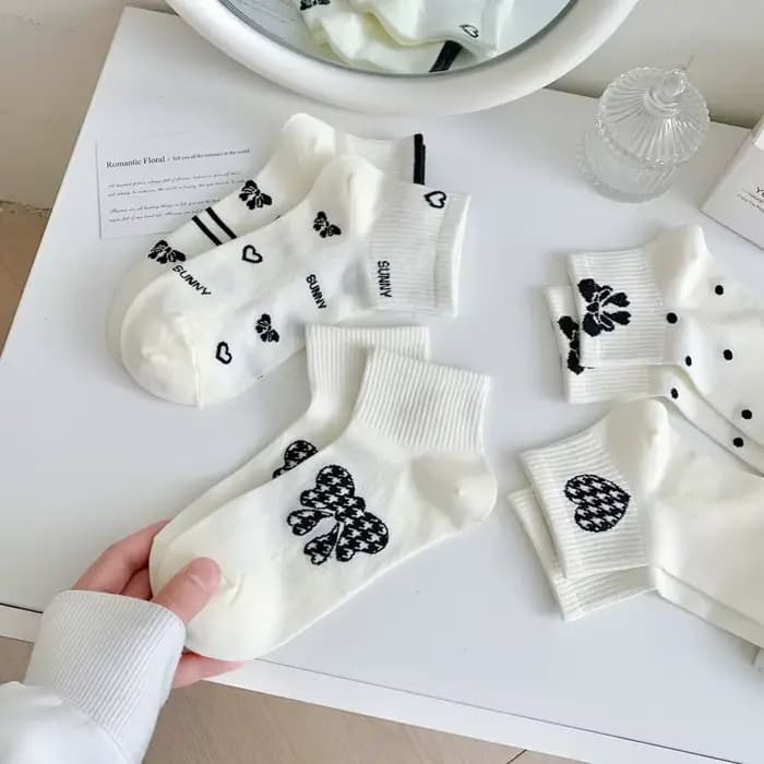 Chaussettes à tube bas en coton pour femmes