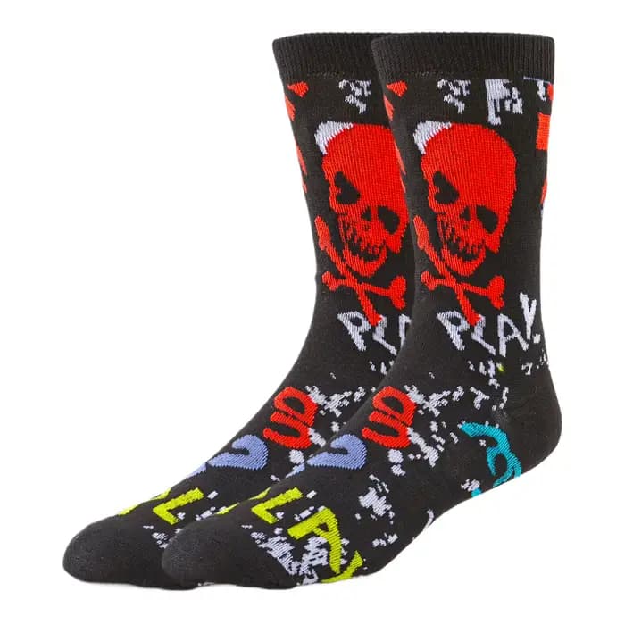Hommes femmes tube chaussettes sport misfits crâne rose concepteur nouveauté créative drôle heureux style de rue