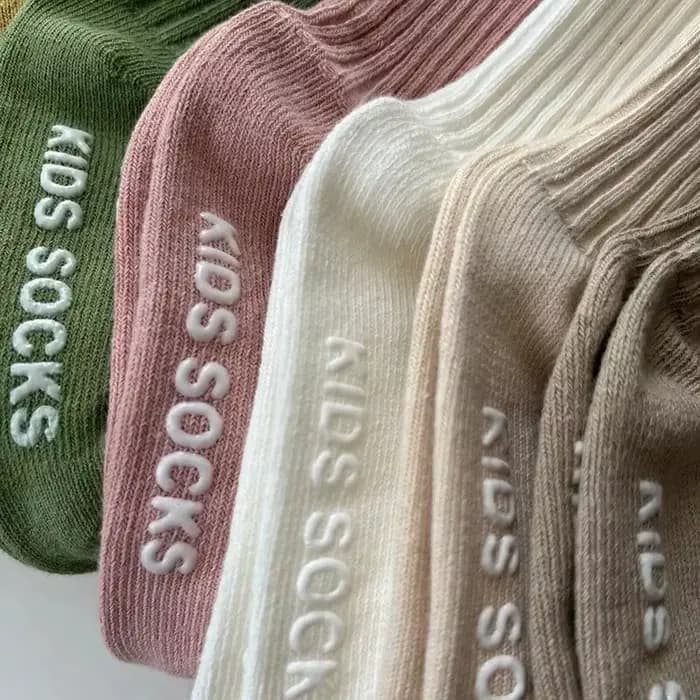 Chaussettes en coton à rayures pour bébés garçons et filles