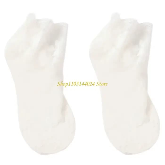 N5ke Casual Flower Lace en dentelle Chaussettes pour femmes Tissure en mailles légères Antislip Soue à basse coupe Hosiery