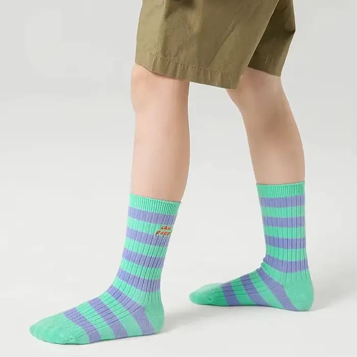 4 paires de chaussettes pour enfants, chaussettes en coton brodées pour garçons, chaussettes de printemps, automne et hiver, motif de dessin animé, chaussettes mollet pour enfants