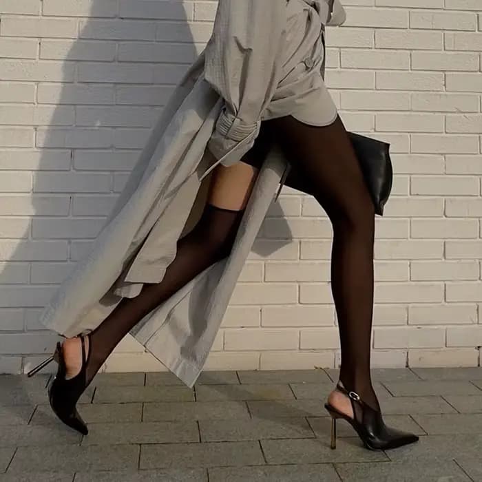 Collants ligne noire Sexy pour femmes