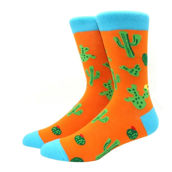 Chaussettes colorées en coton pour hommes